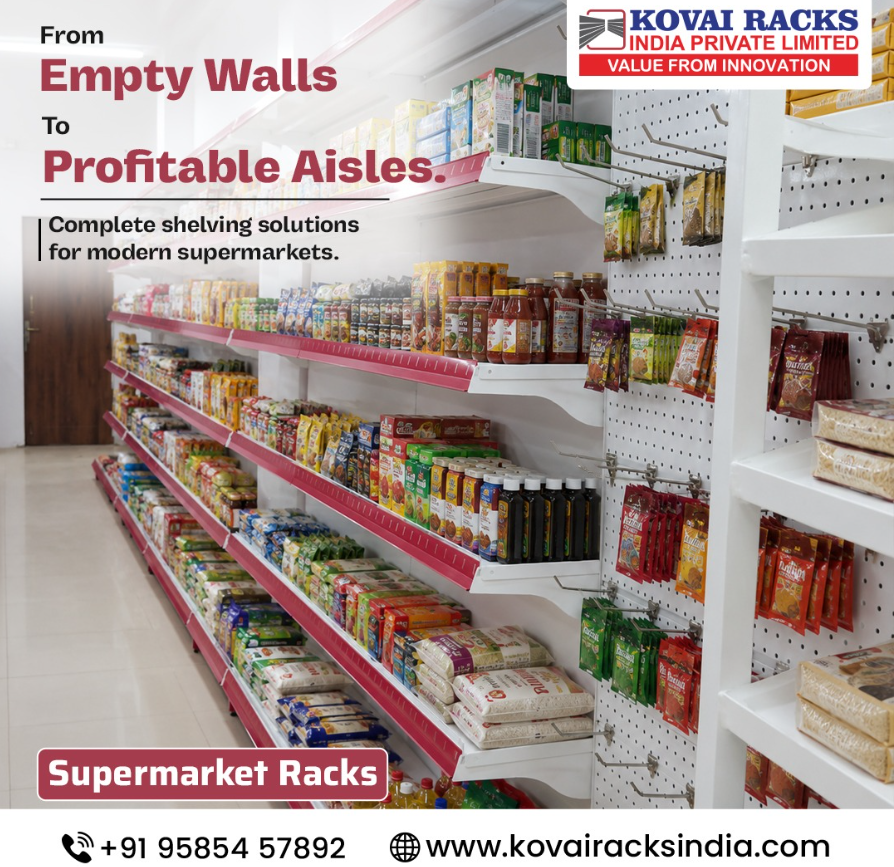 Supermarket Rack Manufacturers in Coimbatore: Kovai Racks India - Smart Display Solutions for Modern Stores